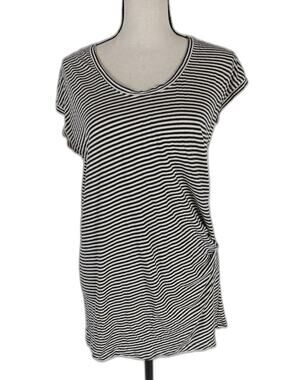 Womens Vince Tunic Top Navy White XS